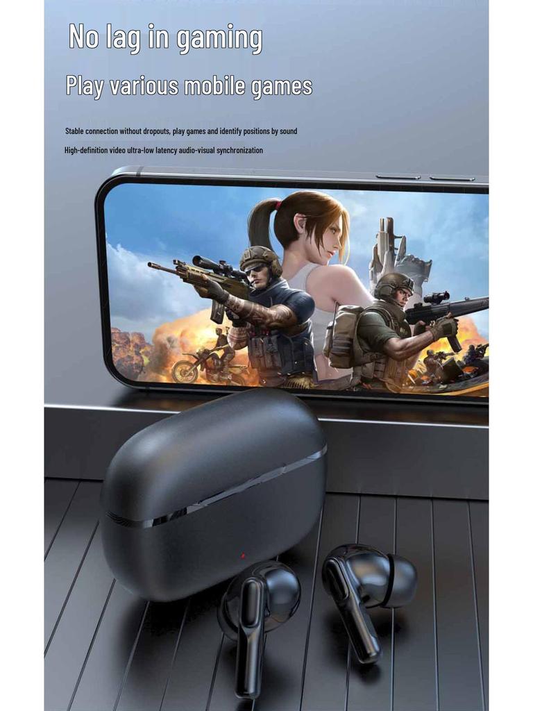 MAX50 Zinc Alloy Bluetooth Earphones with Dual Noise Cancelling and Fingerprint Touch - High Quality Wireless Earphones.