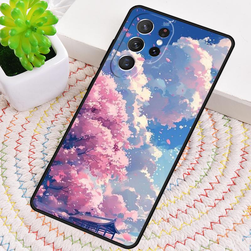 Cherry Blossom Bumper Phone Case for Samsung Galaxy note 10 pro S26 Ultra S23 S24 FE S25 S21 S22 PLUS shockproof Cove