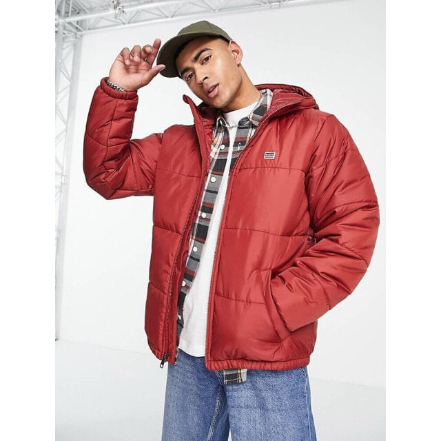 

Красная пуховая куртка с капюшоном Levi s Telegraph