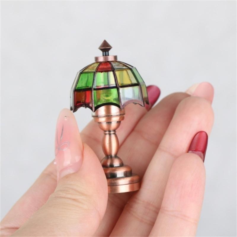 1/12 Scale Dollhouses Colorful Lamp Miniature Furniture Pretend Play for Kids Doll House Furniture Model for Dollhouses