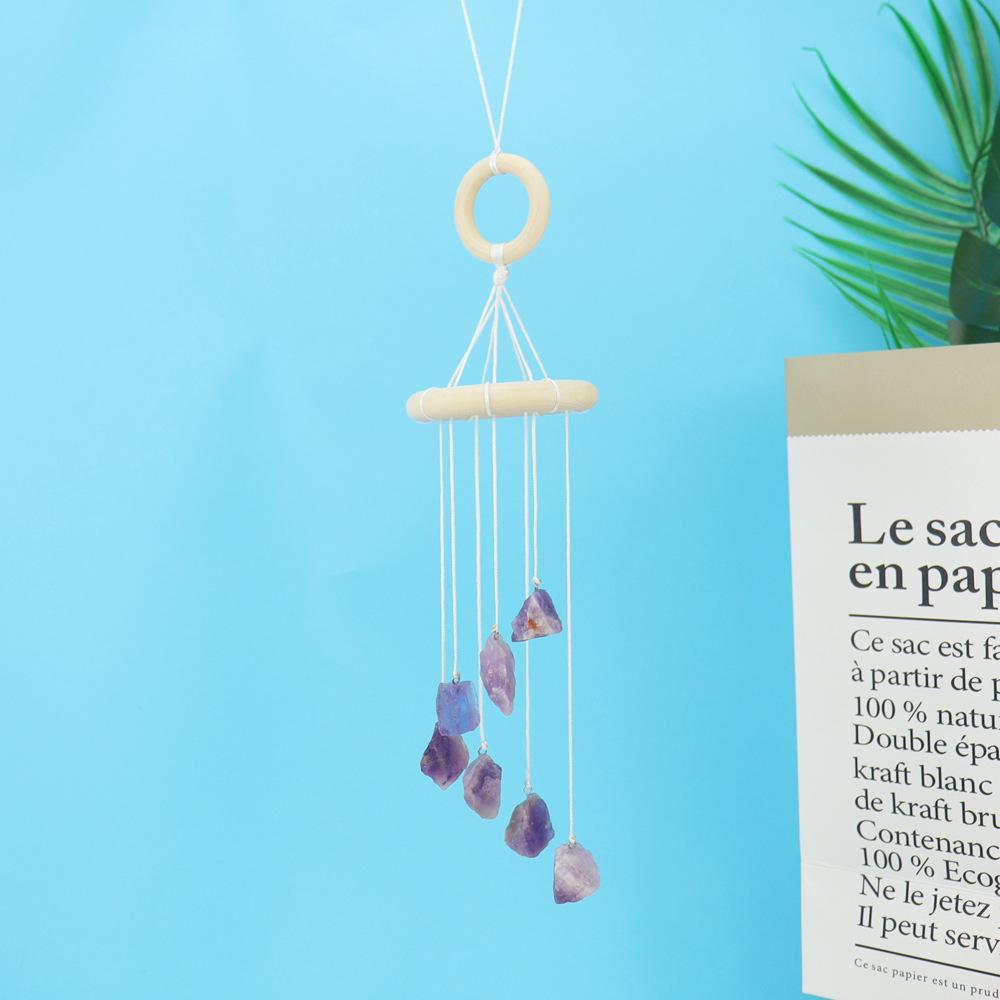 Boho Chic Raw Crystal Quartz Wind Chimes Hanger Home Decorations and Garden Sun Catcher Handcrafted for Your Unique Style