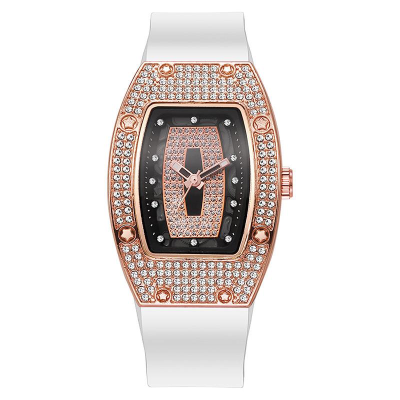 Women Fashion Quartz Watch With Diamond Embellishments For Casual Wear