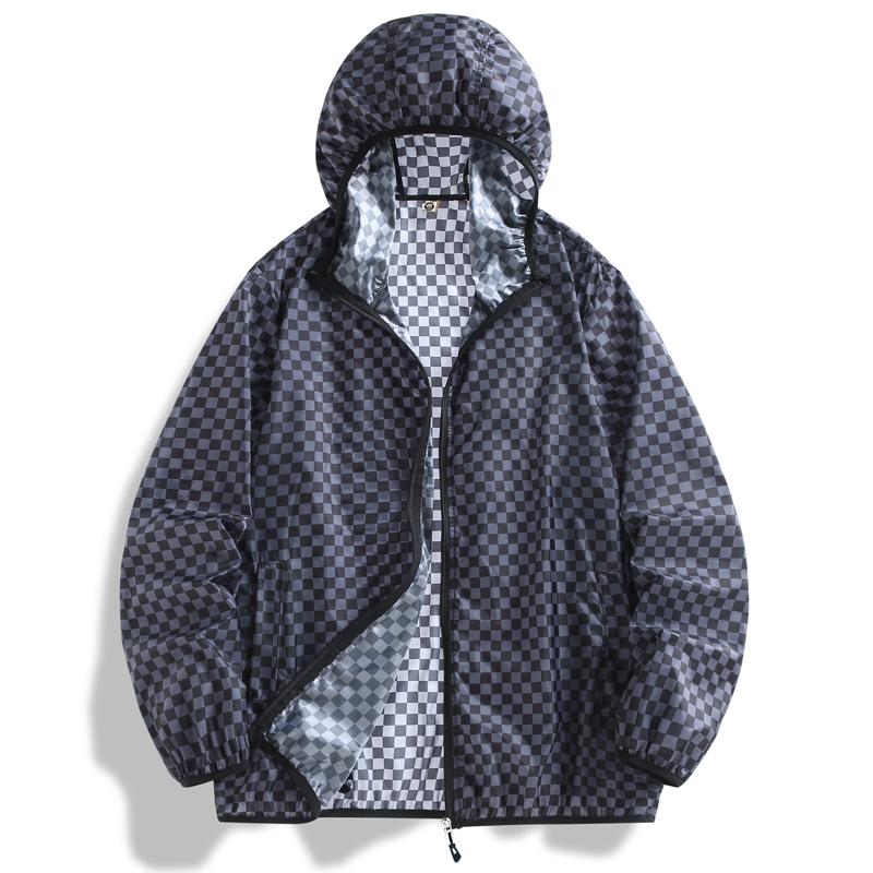 Men s Plus Size Sun Protection Hooded Jacket, Lightweight Quick Dry Coat (5XL-11XL) 5XL(90kg-100kg)