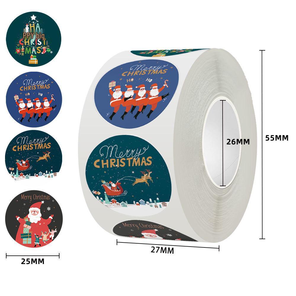Cartoon Christmas Gift & Reward Self-Adhesive Stickers