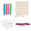 Wooden Peg Board Threading Set - Suitable for Children’s Fine Motor Skills Spatial Reasoning and Creative Design Development
