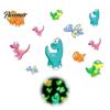 Durable Wall Decals for Glass Doors Luminous Cartoon Dinosaur Sticker, Self-Adhesive Decorative Waterproof PVC Murals Windows Kids Room Nursery