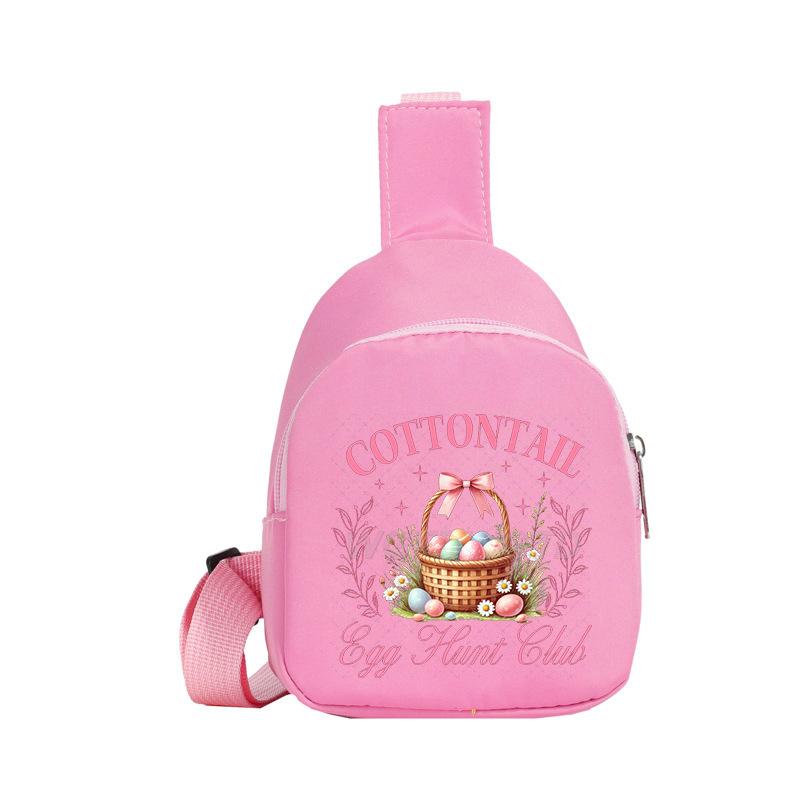 Easter Printed Shoulder Bag Men's and Women's Versatile Casual Children's Breast Bag Crossbody Bag
