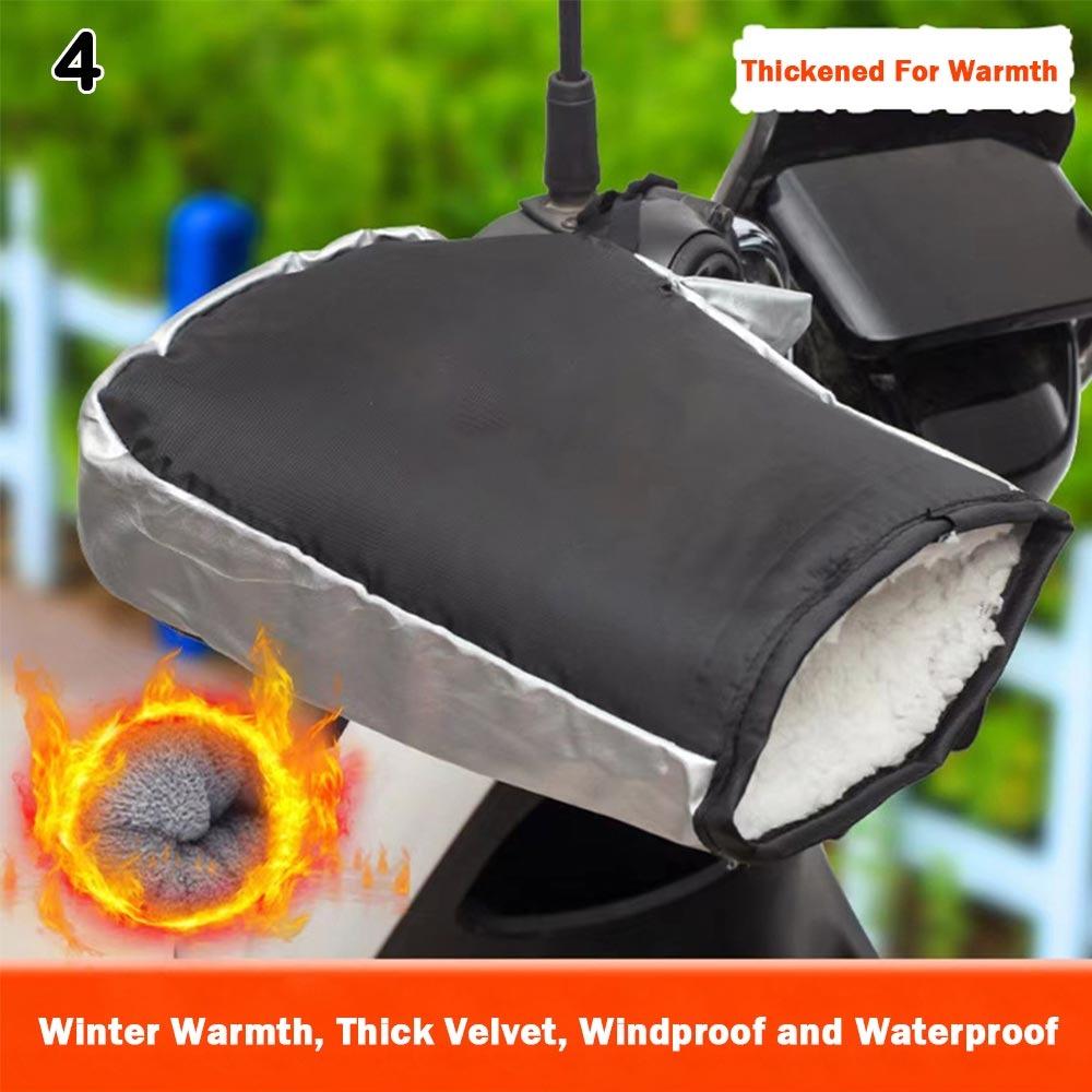 

Warm Cycling Glove Wind Waterproof Bicycle Handlebar Covers New Handlebar Warmers Winter 4