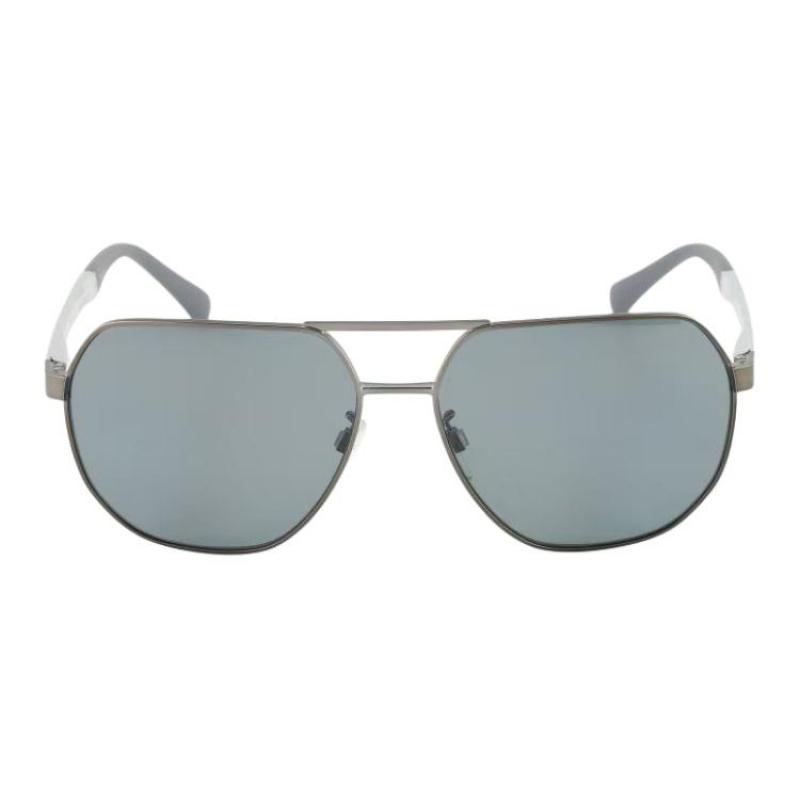 EMPORIO ARMANI Brand Logo Alloy Aviator Sunglasses Unisex Couple Black
