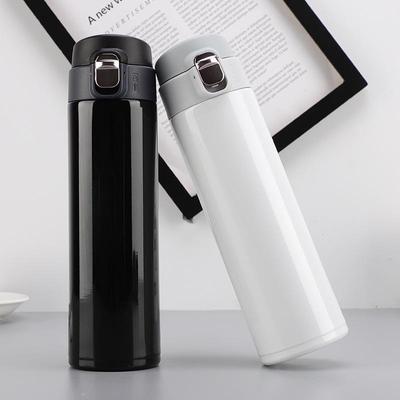 Double-Layer Vacuum Insulated 304 Stainless Steel Water Cup with Flip Lid - Portable & Thickened