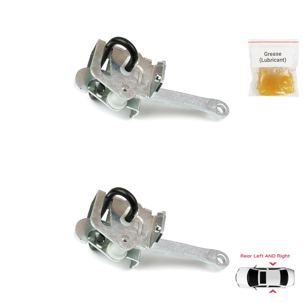 EDP1066-1 2 Pieces Rear Left AND Right Door Catch Hinge Brake Stop Check Strap Limiter for BMW 5 Series E34 7 Series E32 51228168090