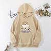 Ladies Spring Autumn Casual Sports Hooded Long Sleeve Big Pocket  Halloween Ghost Printed Pullover Hoodies Sweatshirt Top