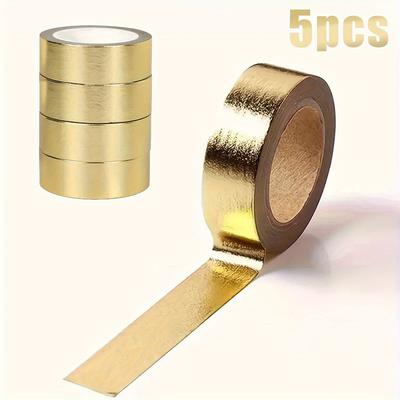 5 adet folyo kağıt bant 0,59 inç x 196,85 inç(15mm*5M) Kağıt Bant, Maskeleme Bantı El Sanatları Malzemeleri Scrapbooking için Bant DlY El Sanatları Dekorasyon FolyoKağıt