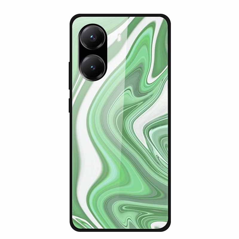 Tempered Glass Case For Poco X7 Pro Back Cover PC Hard Shockproof Cases for Xiaomi PocoX7 Pro Funda Marble Texture Fashion Coque