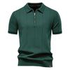 Men's Knitted Polo Shirt, Business Casual Short Sleeve Turn-Down Collar Polo Top Short Sleeve Turn-Down Collar Sweater Polo Tee for Spring Summer