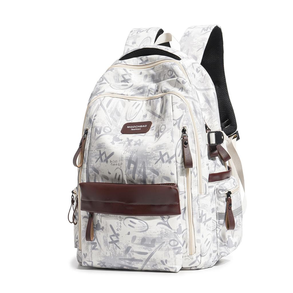 Bolsa para la escuela: Mochila para estudiante de secundaria, mochila para hombre, graffiti estilo coreano, gran capacidad para estudiante de secundaria, alivio de peso, protección de la columna vertebral