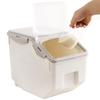 Airtight Pet Food Storage Container Large Capacity Snap Lock Lid Dog Cat Dry Food Rice Bin Beige