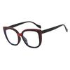 European and American color matching square large frame cat eye anti-blue light glasses frame plain retro glasses frame Internet celebrity fashion