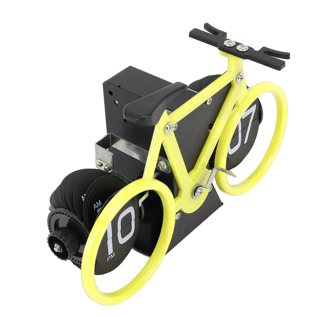 Vintage Desk Clock Bike Shape Retro Mechanical Battery Powered Gear Operated Timer Reminder Table Clock for