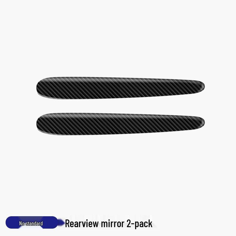 Car Door Handle Carbon Fiber Scratch Guard Strip | Anti-Collision Protection & Decorative Surface Shield Carbon Black