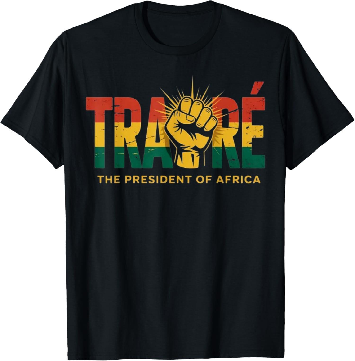 Retro Burkina Faso African Africa Ibrahim Traore Afro T-Shirt S разноцветный