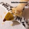 Chirping Bird Cat Toy Rechargeable Plush Bird Flapping Wings Interactive Electric Flying Bird Toy for Cats Chasing Natural Hunting Instinct