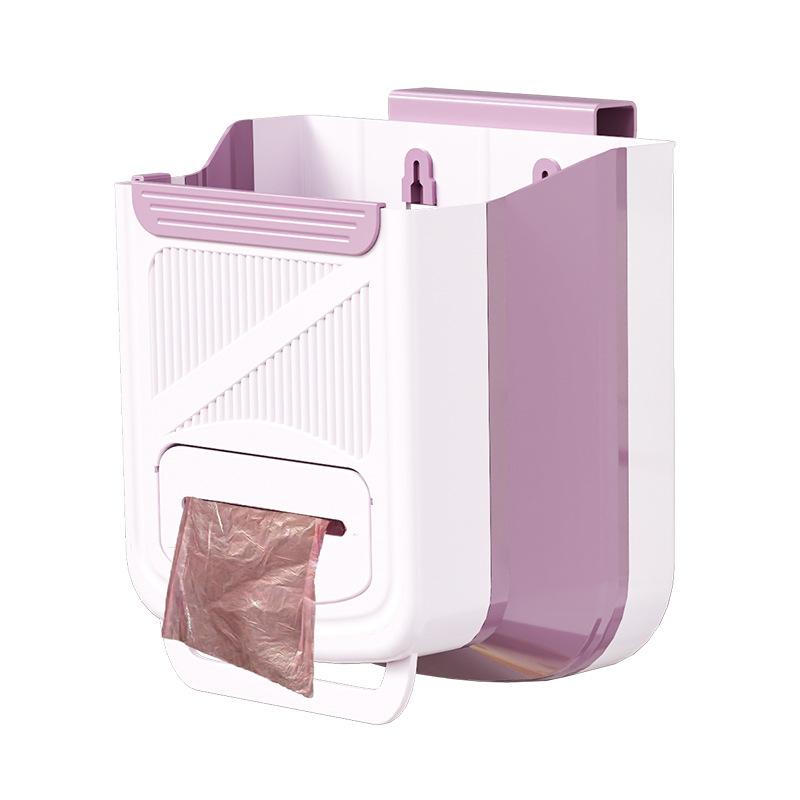 Wall-mounted Kitchen Trash Can - Foldable for Easy Storage - Suitable for Home Kitchen Waste Storage - Bucket for Bathroom Toilet