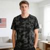 T-shirt Homme Col Rond Manches Courtes Coupe Regular T-shirt Séchage Rapide Extensible Hauts Décontractés Streetwear