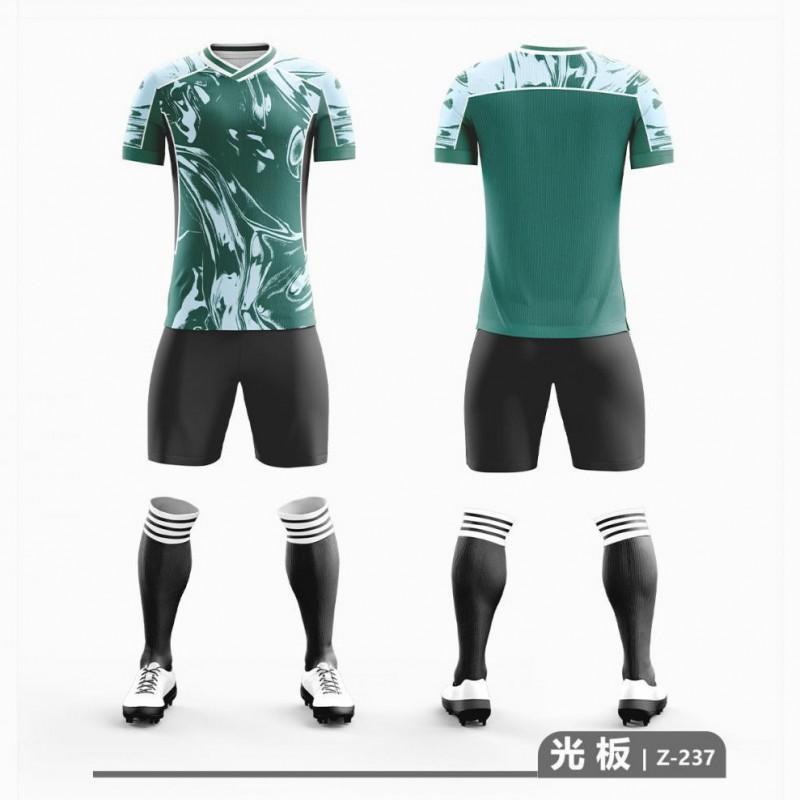 

Football Uniform High-end Custom Digital Printed Suit Men Women Adult Short-sleeved Professional Competition Training Uniforms Sports optionally зелёный