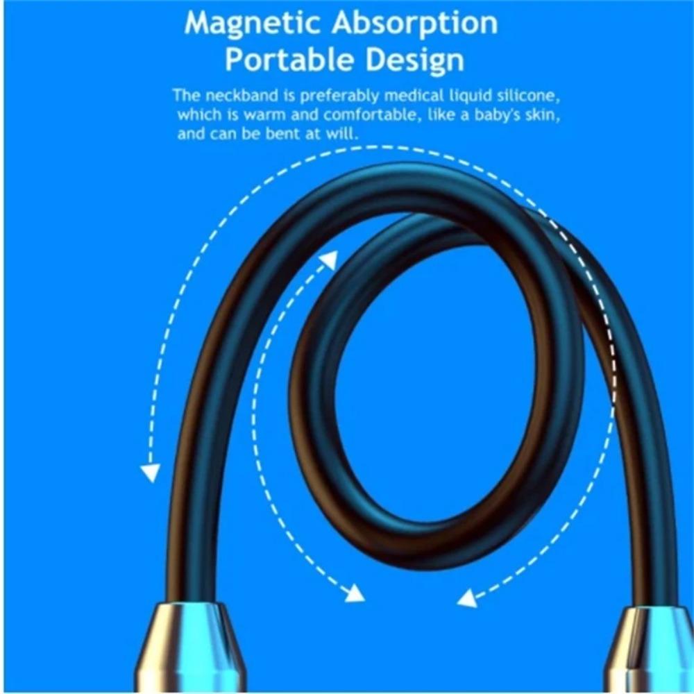 With Mic Wireless Bluetooth Headphones Neck Hanging Headset New Sport Running Earphones