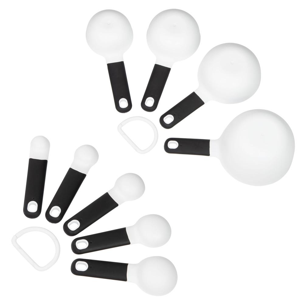 9-teiliges Messbecher- und Löffelset Essentielle Küchenwerkzeuge Soft-Touch-Griff Leicht ablesbar Spülmaschinenfest Trockene und feuchte Zutaten