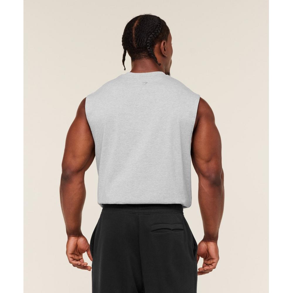 Gymshark Olde English Tank Bros Soft Grey Marl A4c6s Gc3c