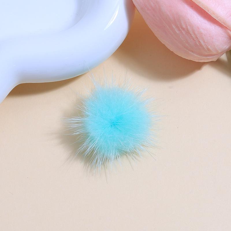 Colorful Mink Hair Ball Handmade DIY Jewelry Versatile Hairpin Accessories