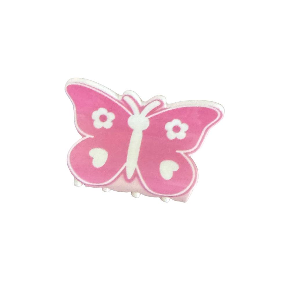 Small Floral Bow Hair Clip for Fine Hair - Perfect for Half-Up Hairstyles with a Shark Clip Design.
