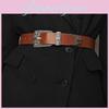 Bohemian Retro Womens Wide Leather Belt With Round Metal Closure For Festival Artwear And