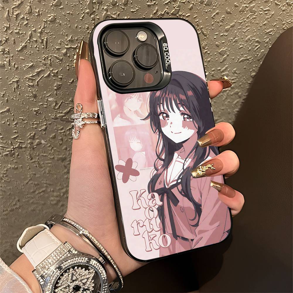 K-Kaoruko W-Waguri Phone Case For iPhone 15,16,12,14,13,17,11,E,Pro,Max,Plus,Air,Mini Black TPU Cover