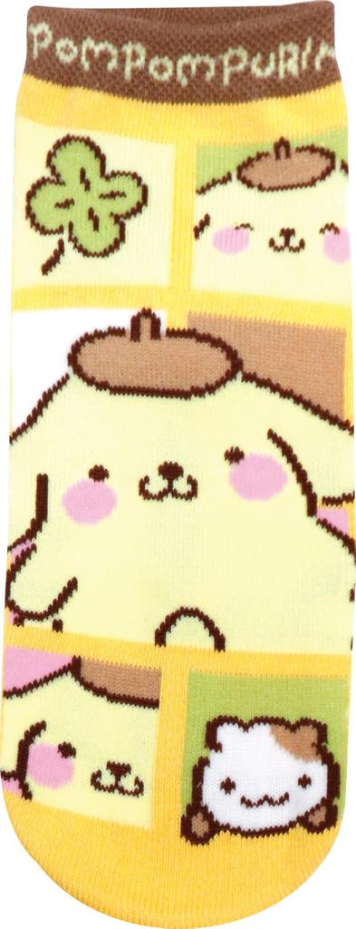 Planning Character Jacquard Sanrio Pom Pom Print for Adults and Women JGS0819 J's Socks, Tile, (Sizes 22-24cm)