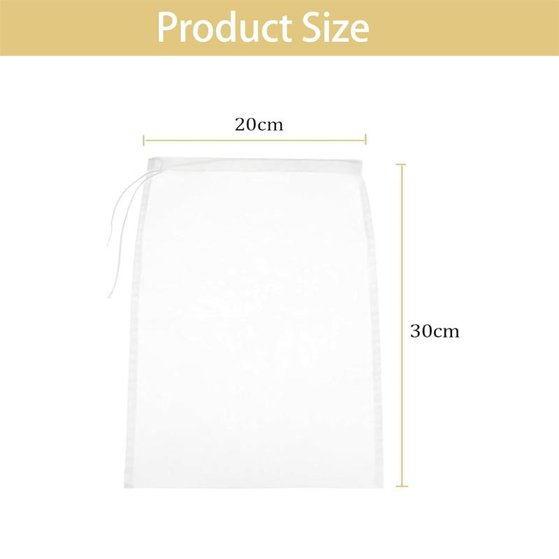 4/6Pcs Reusable Straining Bag Set 20*30cm Cheese Cloth Cheesecloth Bags for Straining Fine Mesh Straining Bag Drawstring Bags