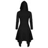 Women Costumes  Hooded Vintage Pullover High Low Bandage Long Dress Cloak
