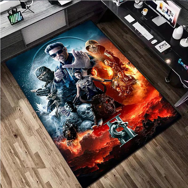 1Pc Mortal Kombat Print Rug - home decoration Carpet For Living Room Bedroom Flooring Computer Chair Area Rug