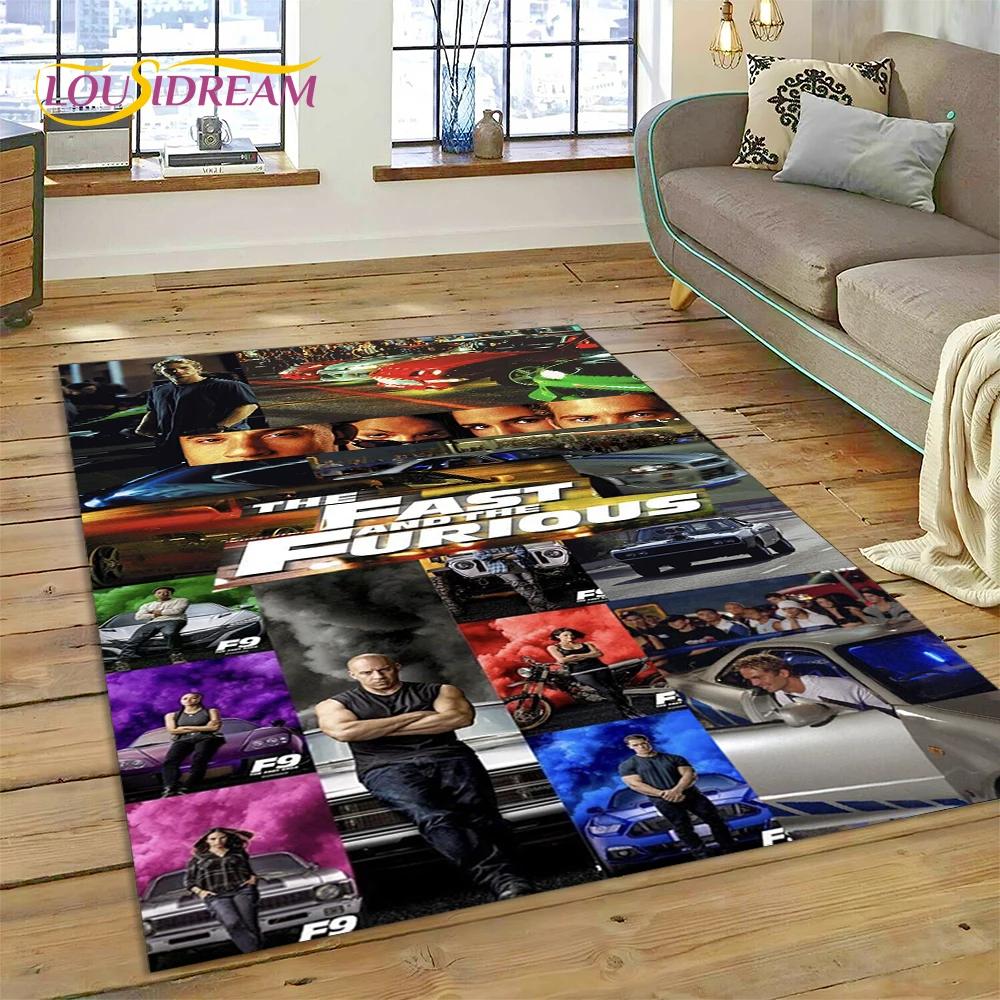 Fast & Furious X 10 Vin Diesel Movie Carpet Rug for Bedroom Living Room Home Sofa Decoration,Children Game Large Decor Floor Mat
