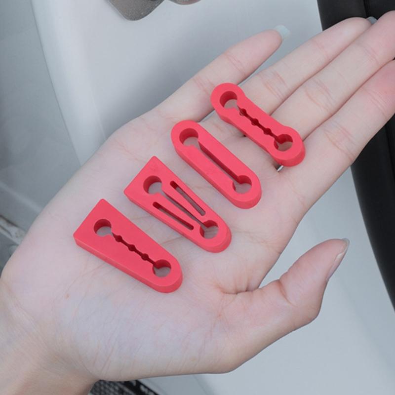 4Pcs Car Door Bumpers Silicone Shock Absorbing Pad for Quiet Closure Prevent Dents in Narrow Parking Spaces