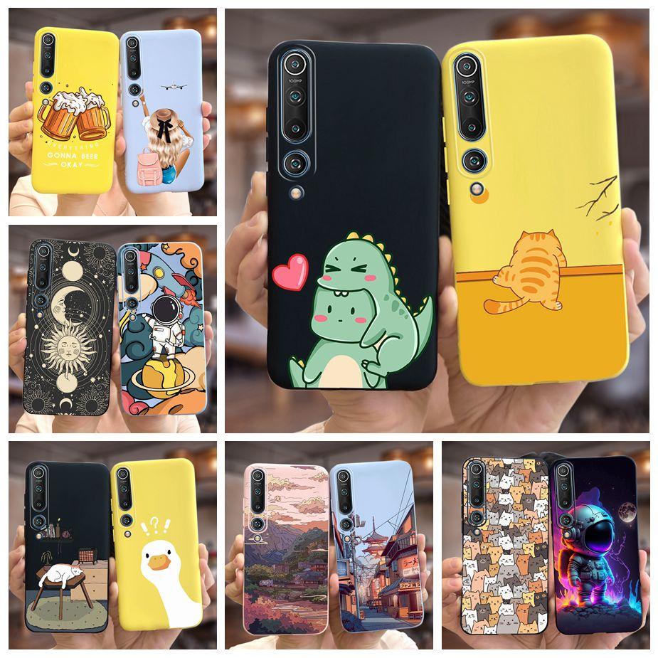 For Xiaomi Mi 10 Pro Case Cute Fashion Painted Cover Soft TPU Shockproof Phone Case For Xiaomi Mi 10 Lite Mi10 Pro 5G Full Coque