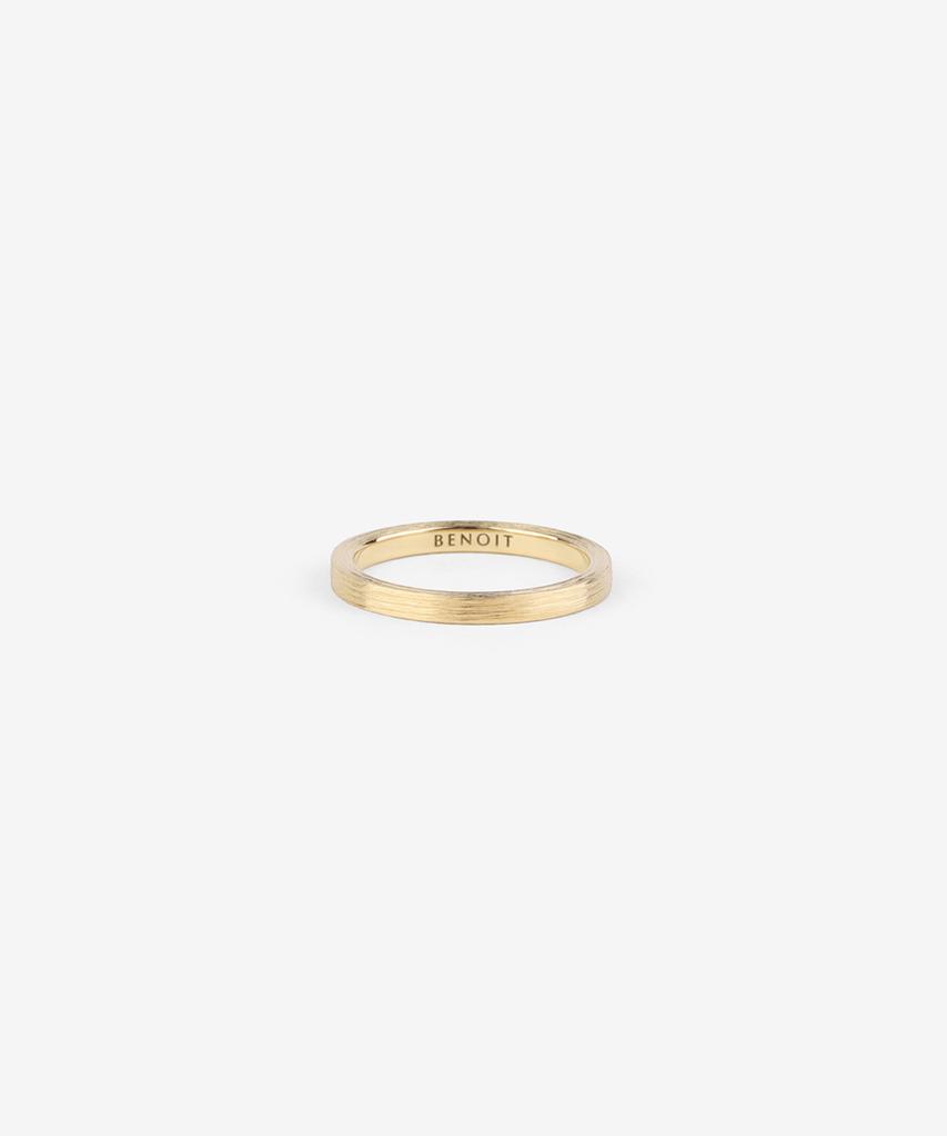 Benoit [Silver 925] Classic Brushed Band Ring Gold
