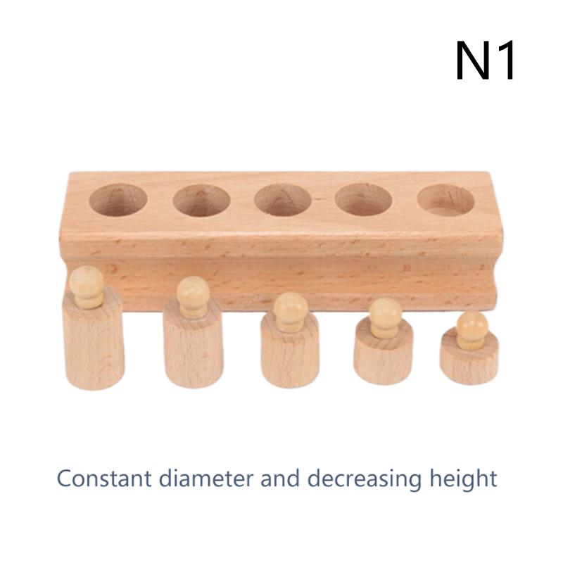 

Montessori Cylinder Socket Puzzles Toy Baby Development Practice And Senses Preschool Educational Wooden Toys For Children