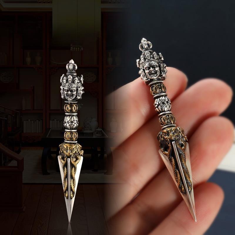 New Arrival Vajra Pendant Necklace Zen Buddhist Inspired Trendy National Style Unisex Couple Jewelry Accessory