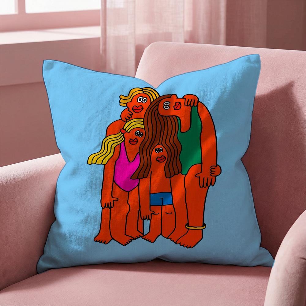 Embrace Creativity Cushion Cover Multi-Scene Pillow Cover for Home & Car - Reversible, Soft & Durable for Daily Use