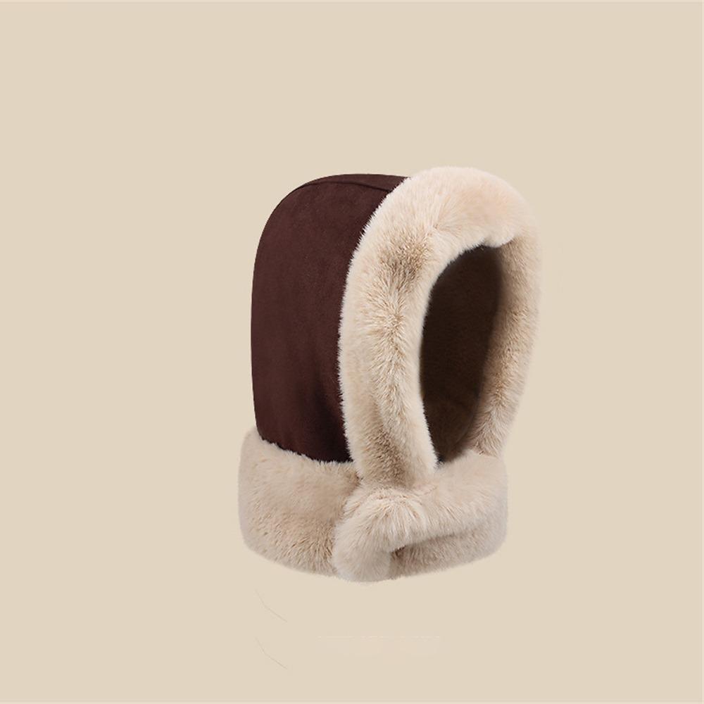 

Windproof Warm Cap Thick Plush Material Balaclava Hat New Winter Beanies Hat Winter кавовий