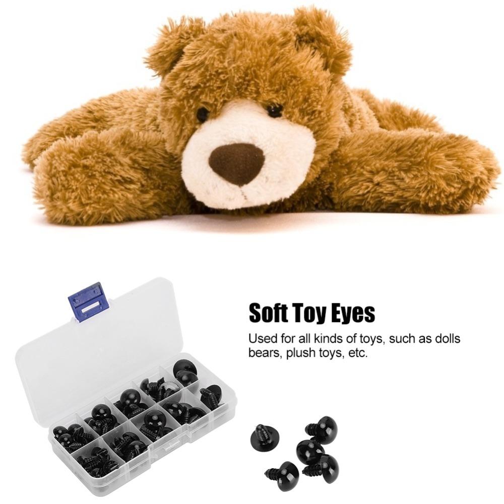 52pcs 12-20MM DIY Bear Eyes Plastic Doll Safety Eyes Doll Making Hand Made Materials  Handmade Dolls
