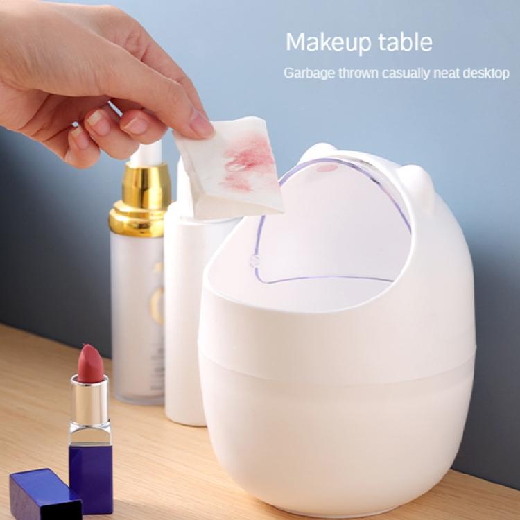 Plastic Desktop Trash Bin Children Students Multifunctional Pen Holder